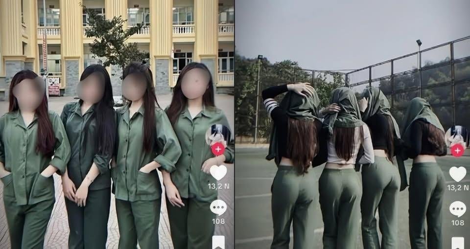 Nữ sinh biến tấu quân phục khoe eo: Cá tính hay sự lố bịch thiếu tôn trọng?